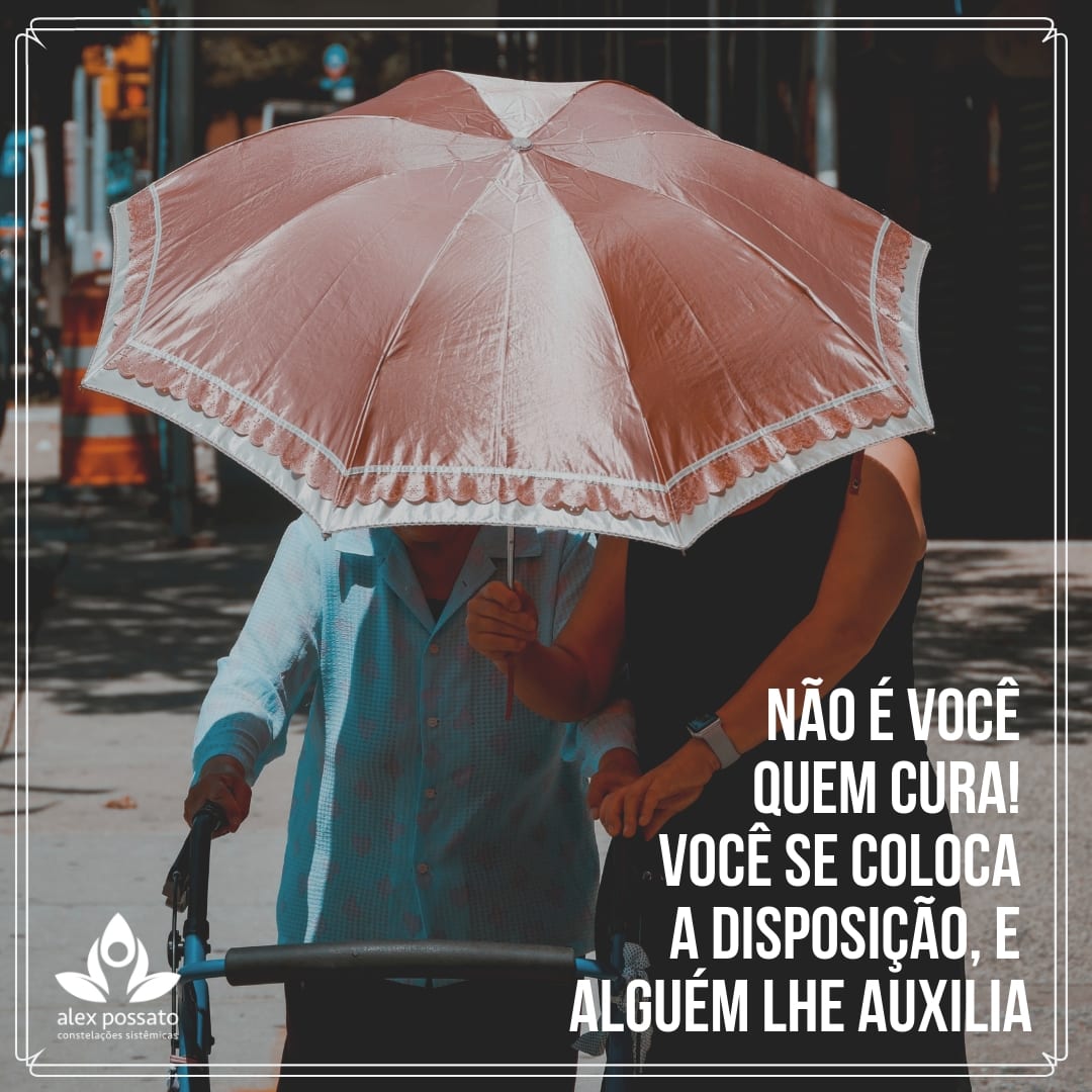 Não é você quem cura! Você se coloca a disposição, e alguém lhe auxilia (4)